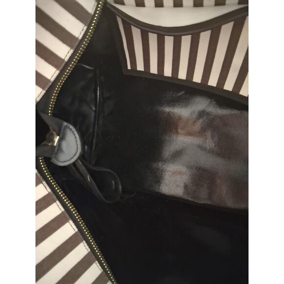 Henri Bendel NY Striped Canvas Pet Dog Cat Carrier Preppy Tote Shoulder Bag 14" - Picture 11 of 16